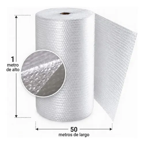 PLÁSTICO DE BURBUJAS PROTECTOR ROLLO 1M X 50M LARGO